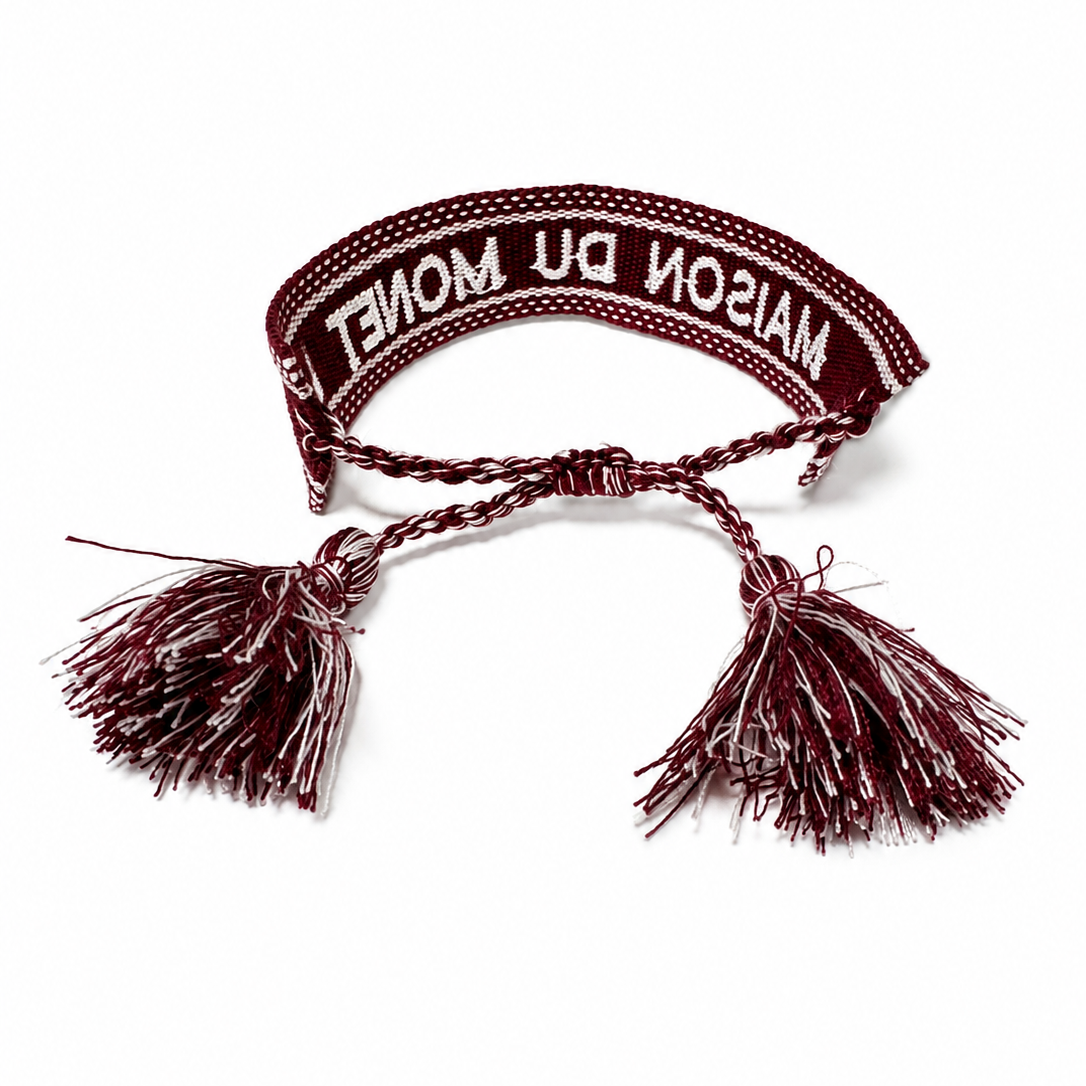 Maison DU Monet Bracelet Bordeaux Red