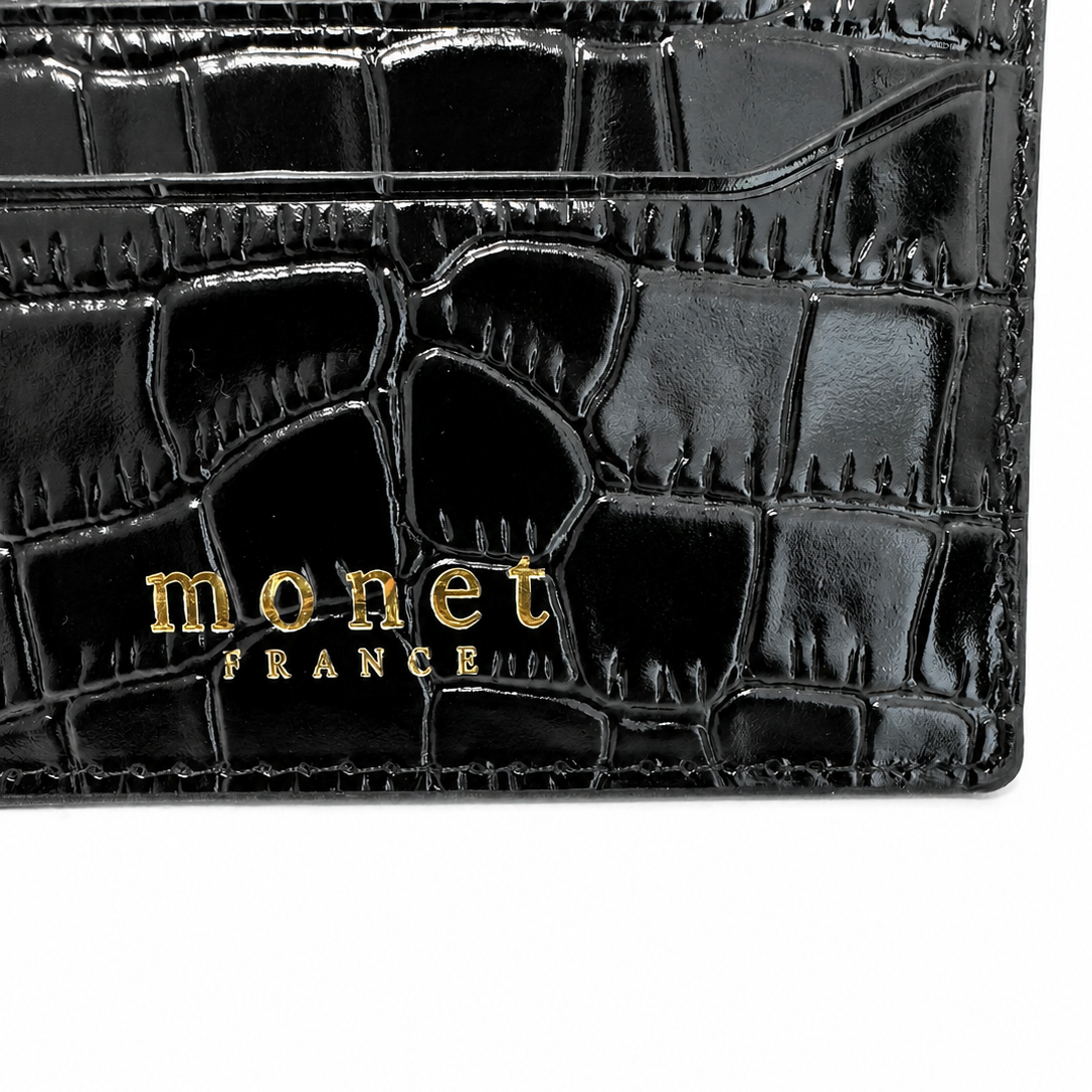 Monet Cardholder Black Crododile