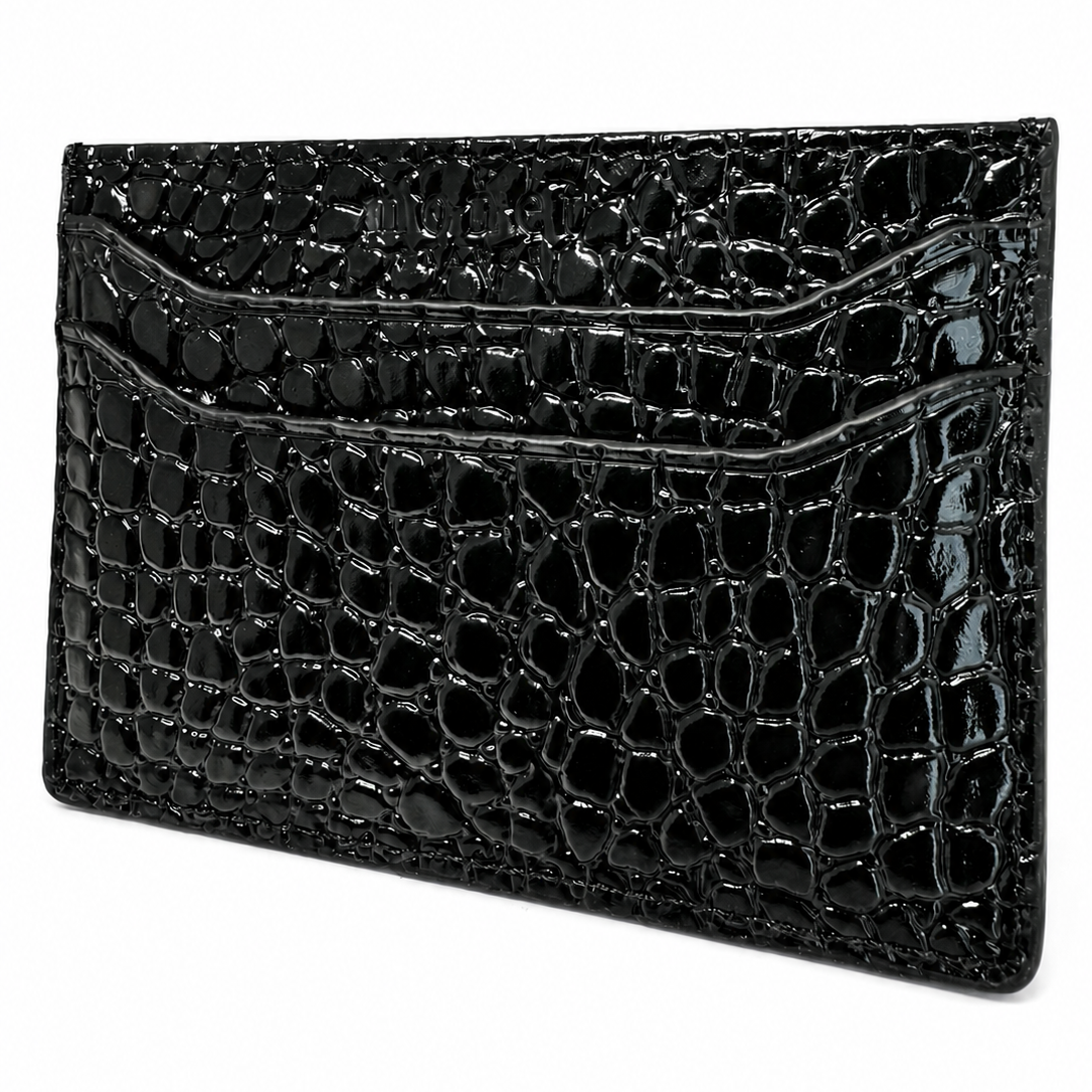 Monet Cardholder Black Crododile