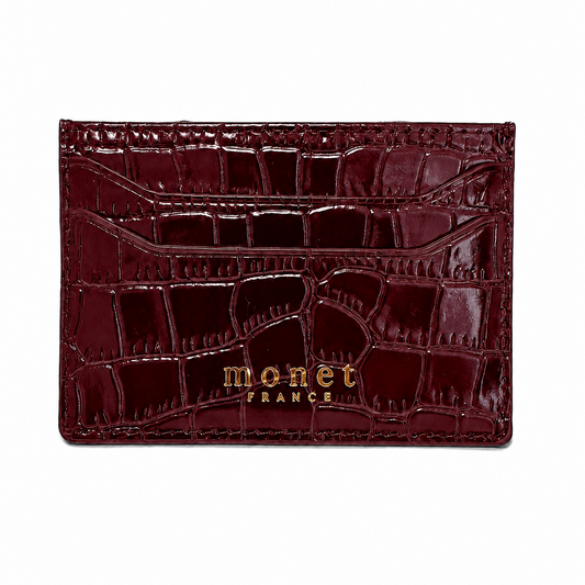 Monet Cardholder Bordeaux Crocodile