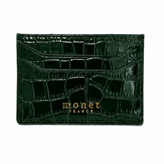 Monet Cardholder Green Crocodile