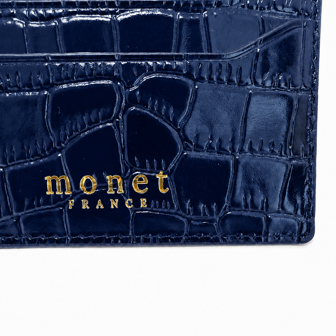 Monet Cardholder Navy Crocodile