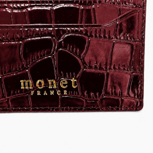 Monet Cardholder Bordeaux Crocodile