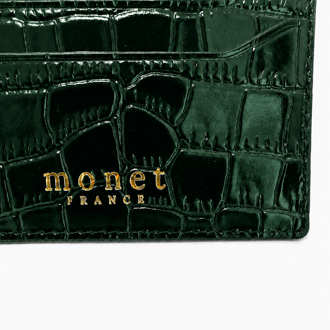Monet Cardholder Green Crocodile