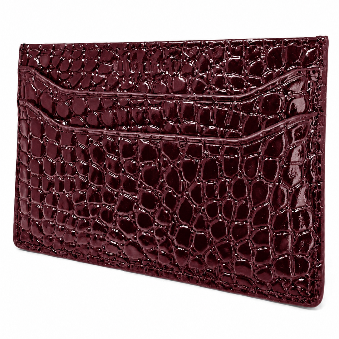 Monet Cardholder Bordeaux Crocodile